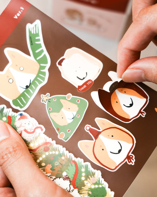 《貼紙》Q胖《暖暖聖誕時光》Ver.1 Q-Pan in Warm Christmas Time _ Ver.1