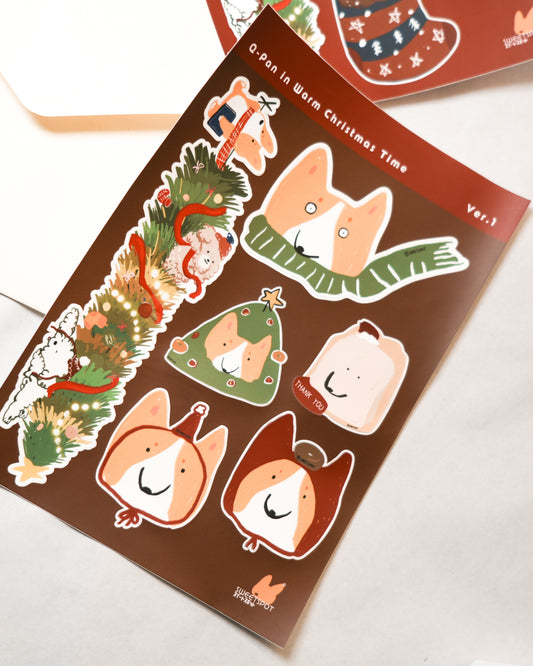 《貼紙》Q胖《暖暖聖誕時光》Ver.1 Q-Pan in Warm Christmas Time _ Ver.1